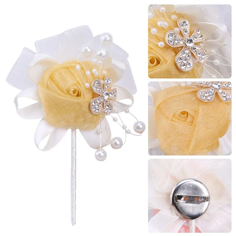 Корейский стиль Новый светильник Золото жениха костюм штырь отворотом невесты