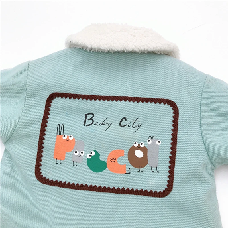 Corduroy Winter baby boy clothes warm snowsuit girl fashion onesie Outwear clothing for kids newborn |