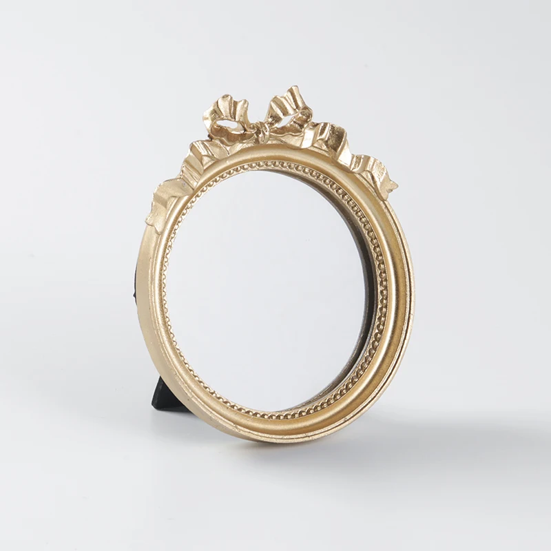 Зеркало в европейском ретро стиле с милым бантом креативное портативное зеркало