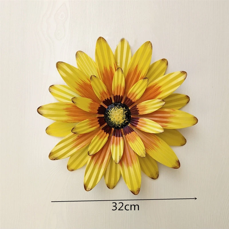 

2 Pack Flowers Wall Art Inspirational Daisy Wall Decor Sunflower Hanging for Indoor Outdoor Home Bedroom Living Room