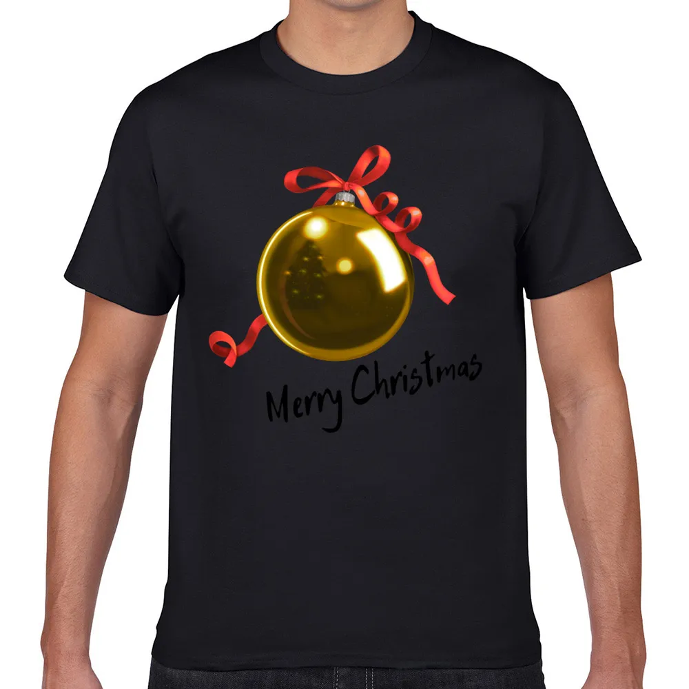 

Мужская футболка с надписью Geek, короткая футболка с рождественскими шариками, полосками и золотыми звездами