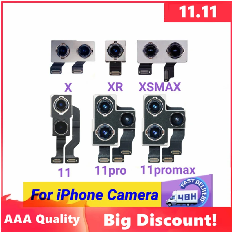 C&aacute;mara trasera para iPhone X, XR, XS, XSMax, 11, 12, 11PRO, 11promax, reparaci&oacute;n de Cable flexible, 12pro, X, 100% Original-0
