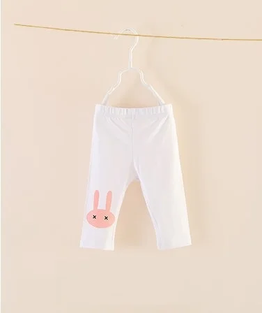 Летние детские леггинсы для девочек штаны брюки с кроликом из модифицированного