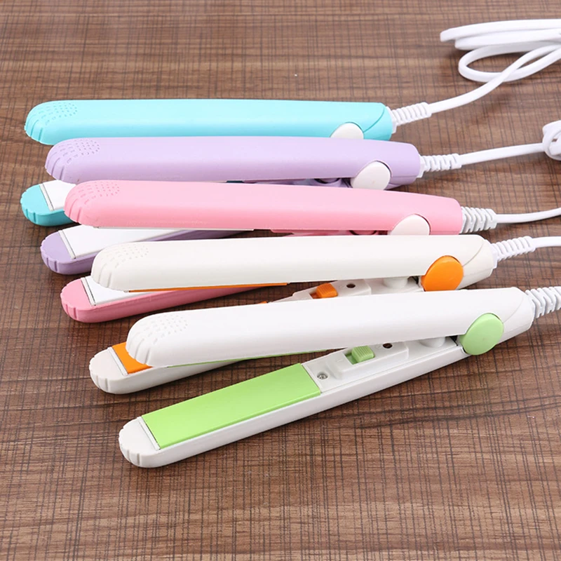 

Mini Hair Straightener Ceramic Curling Iron Hair Flat Iron Curling With EU Plug Fast Styling Tools 110-220V Dual Voltage