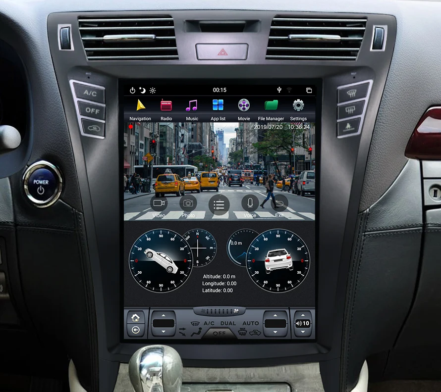12," PX6 Android 8,1 Tesla Стиль Автомобильный мультимедийный плеер для Lexus LS460/LS600 Ram4G 32G gps навигатор радио авто головное устройство