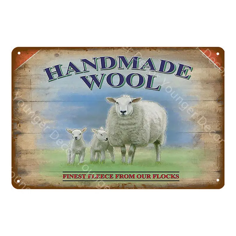 YD7892BI Fresh Eggs Black Grouse Metal Signs Beef Cow Chicken Meat Collection Poster Vintage Wall Painting Craft Farm House Decor YI-164 - Цвет: YD7892BI