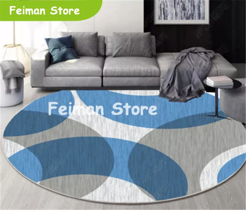 Нордические геометрические круглые ковры для коврик гостиной Большие размеры