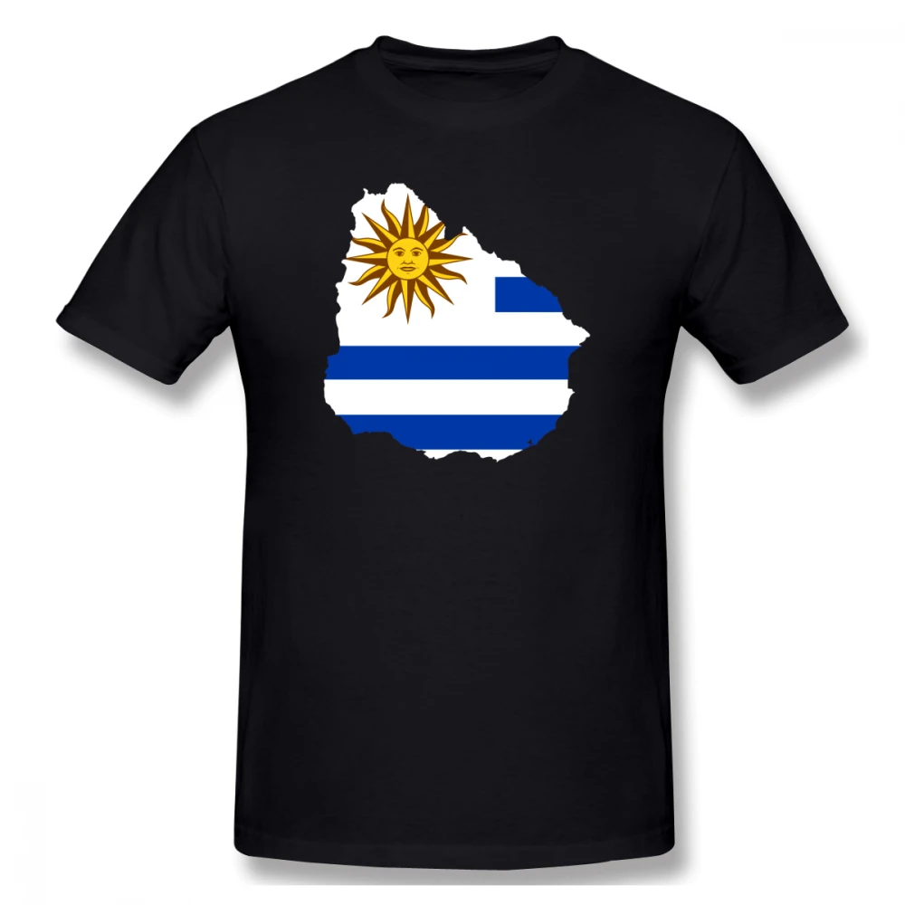 Флаг Уругвай карта шутка Для мужчин классический короткий рукав Футболка R182