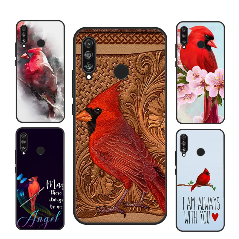 Чехол Cardinal Red Bird для Huawei P20 Lite P30 P40 Pro P Smart 2019 2021 Nova 5T Honor 10i 20 8A 8X 9X|Бамперы| |