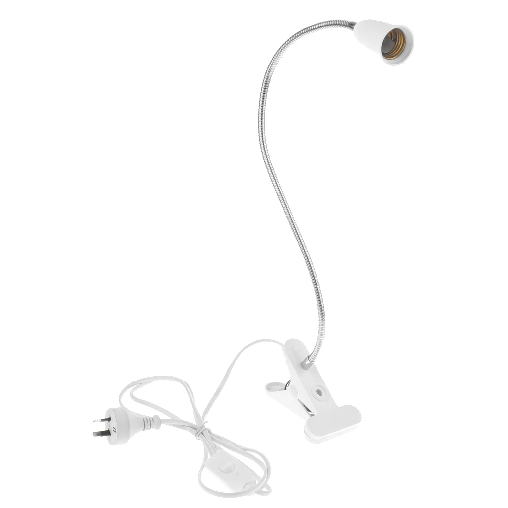 Гибкий Светильник ель света E27 розетка простой выключатель зажим лампа с