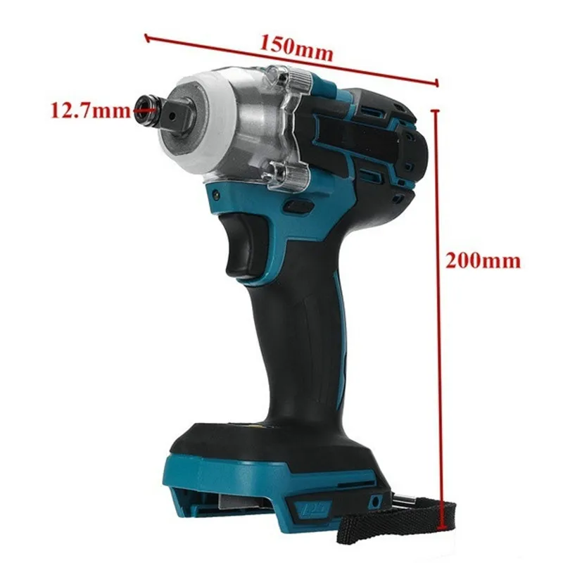

18V Brushless Cordless Electric Impact 1/2 Socket Wrench Power Tools Rechargeable For Makita Battery