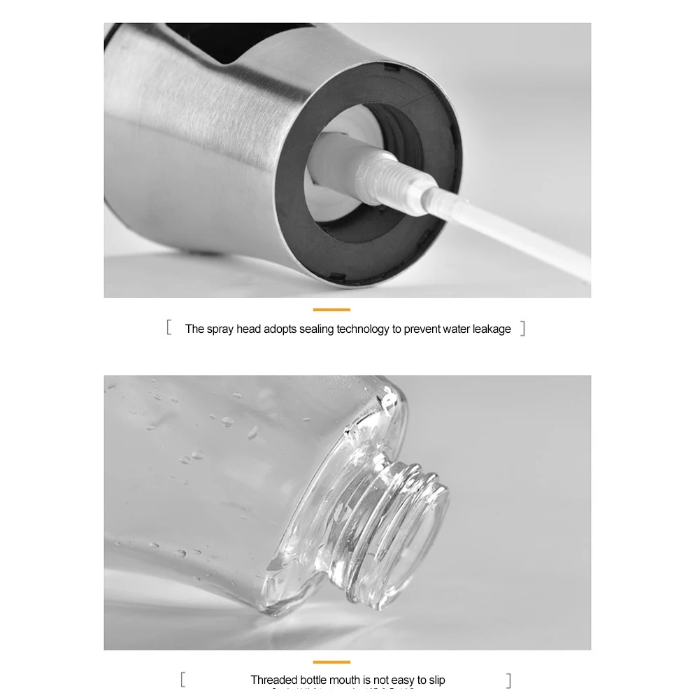 

Stainless Steel Oil Injection Bottle Oil Dispenser Portable Vinegar Bottle Kitchen Baking Barbecue Accessories