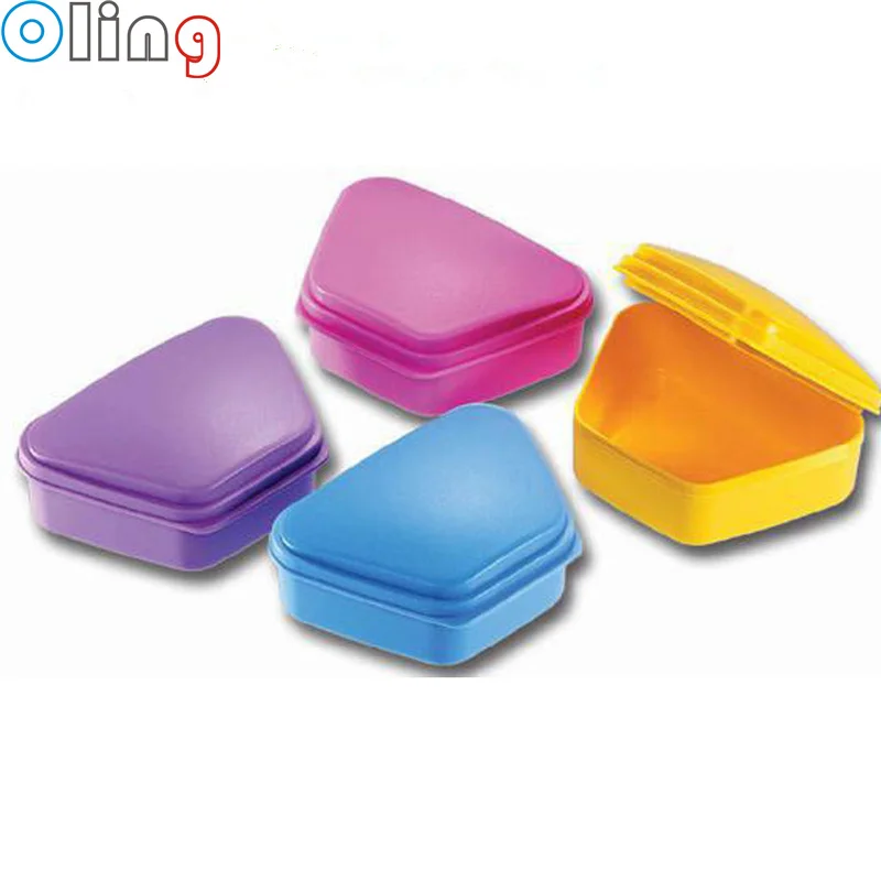 

10PCS Dental Dentures Boxes Retainer Box Dentures Non-Toxic Dental Odorless Orthodontic Case Box Oral Health SL807