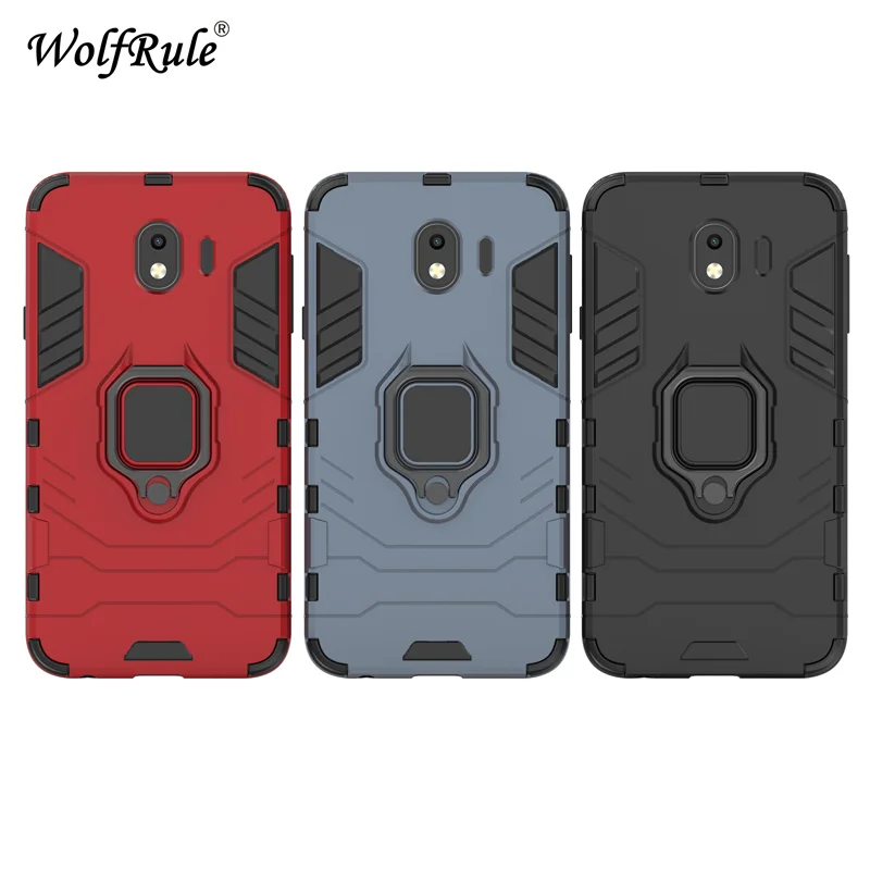 

For Case Samsung Galaxy J4 TPU Hard PC Case Ring Holder Stand Magnetic Armor Case For Samsung Galaxy J4 Shell
