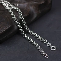genuine 925 sterling silver sweater chains necklaces for women and men round shape beaded necklace accessories 18 32 inch
