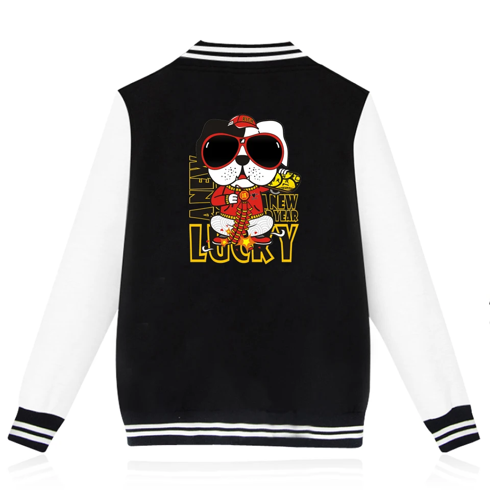 

LUCKYFRIFAYF fashion LUCKY DOG Funny Baseball Jacket men women Sweatshirts coat casual long sleeve harajuku hoodies Jackets tops