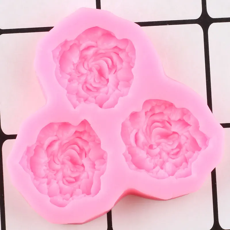 Peony Flower Silicone Molds Wedding Cupcake Topper Fondant Cake Decorating Tools Soap Resin Clay Candy Chocolate Gumpaste Moulds images - 6