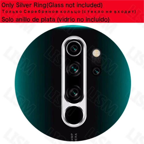 Only Silver Ring Для задней камеры Xiao mi 9 mi 9 SE Red mi Note 8/7/Pro Алюминиевый чехол с металлическим кольцом для защиты экрана или с задней стеклянной пленкой для объектива - Цвет: Only Silver Ring