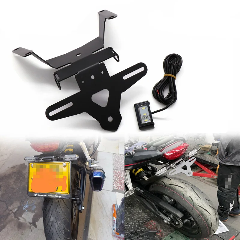

Motorcycle License Plate Holder Tail Light Bracket Tidy Fender Eliminator for 2019 2020 Honda CB650R CBR650 CBR 650R Accessories