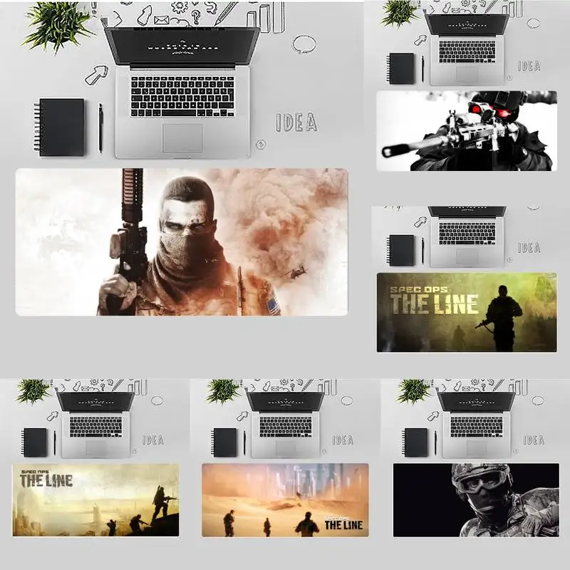

Резиновый прочный Настольный коврик для мыши Spec Ops для геймеров, большой коврик для мыши для настольных игр, для работы в офисе, нескользящий...