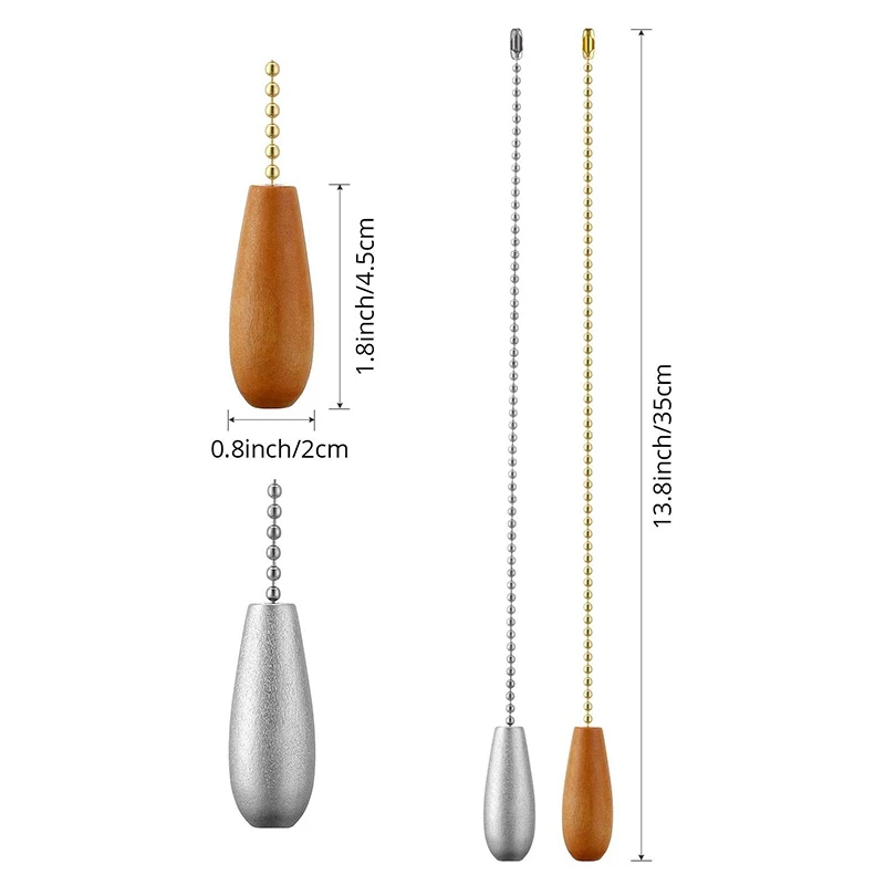 4 шт. потолочный вентилятор цепи тянет деревянное вытяжное цепочкой удлинителем