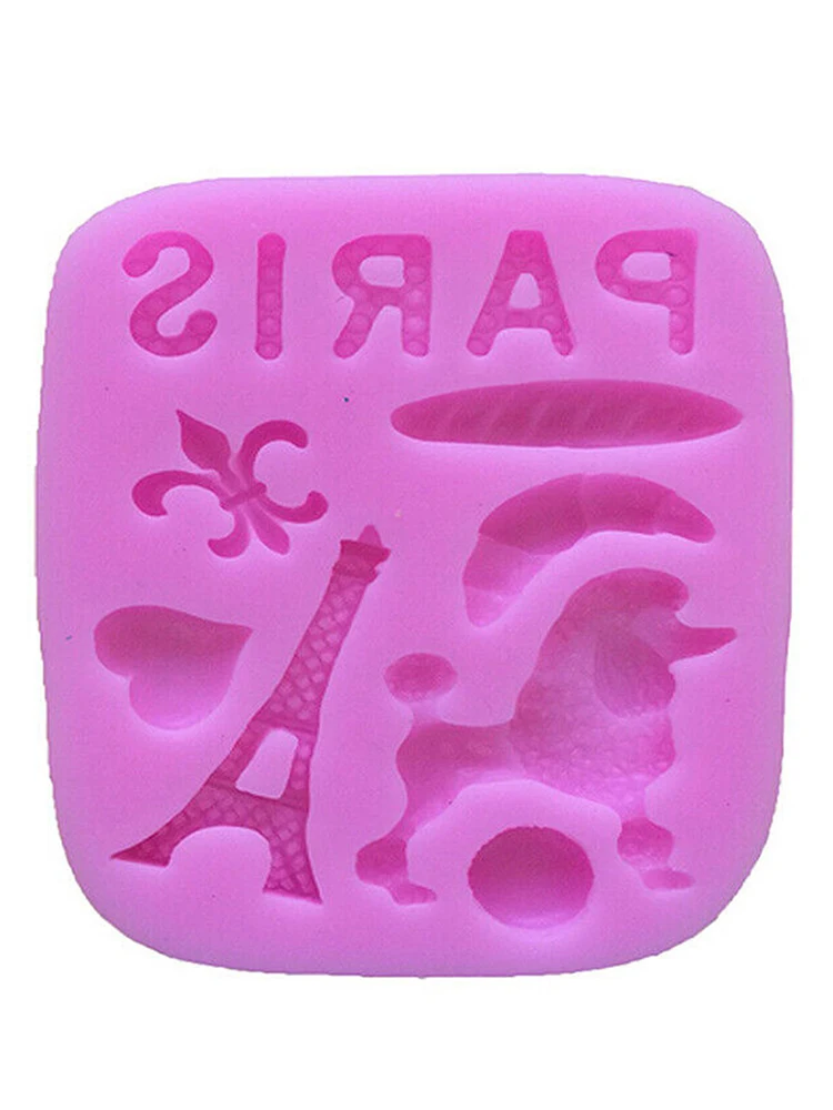 Силиконовые Парижские английские буквы Эйфелева башня глина форма печенье
