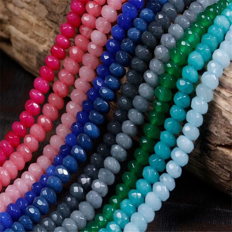 Лидер продаж 14 стиль 2*4 мм натуральный камень халцедон нефриты опал граненый