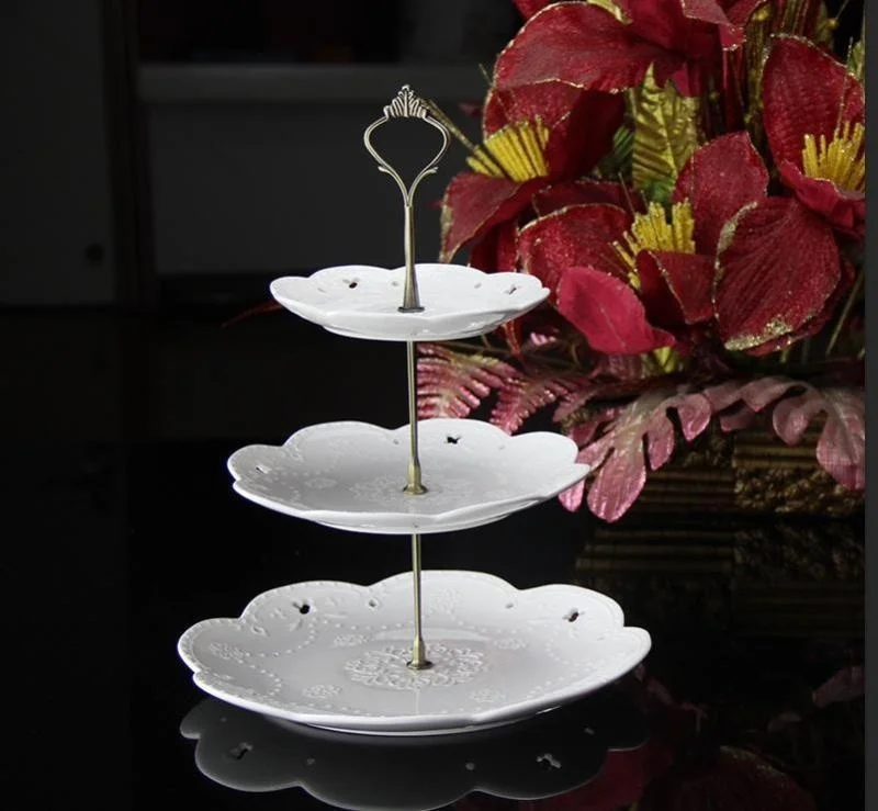 Кронштейн держатель из нержавеющей стали 3 уровня круглая подставка для кексов