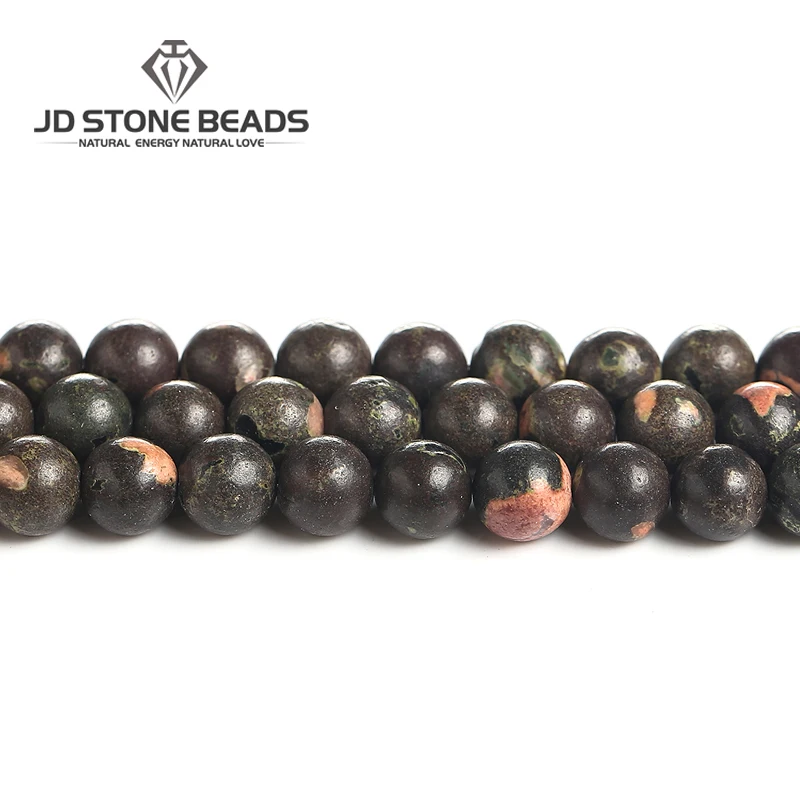 Натуральный камень сливы нефрита Круглые бусины для изготовления ювелирных