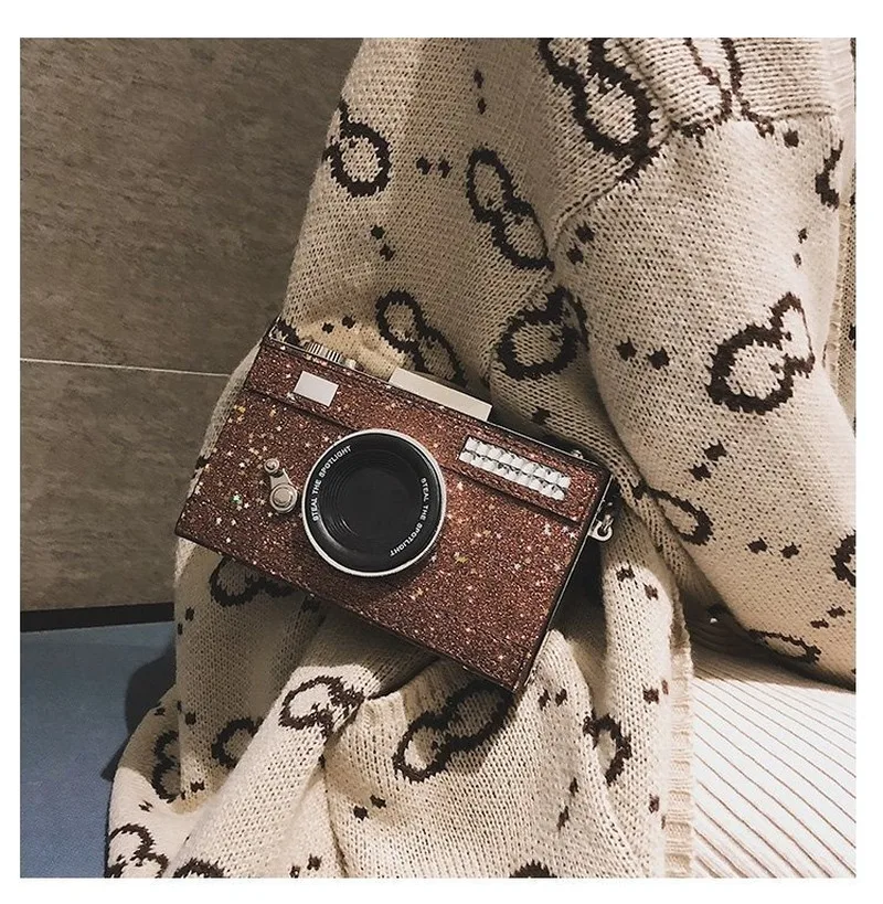 

Personalized Design Fashion Camera Shape Clutch Nubuck Shoulder Bag Ladies Casual Mini Messenger Bag Purse