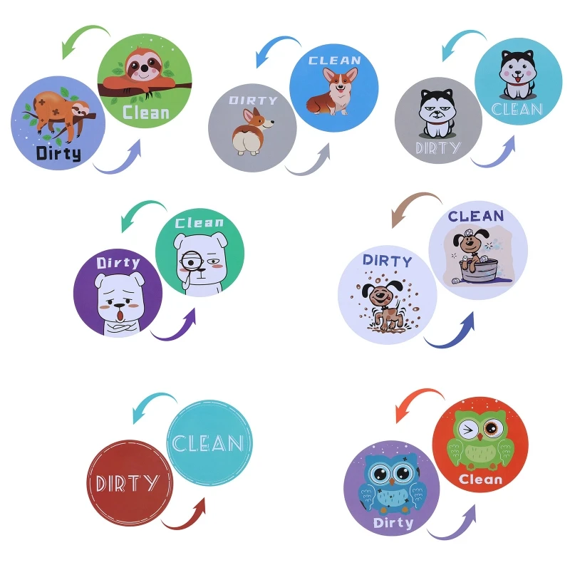 Двухсторонняя магнитная наклейка N1HF с рисунком Совы собаки на холодильник | Дом и