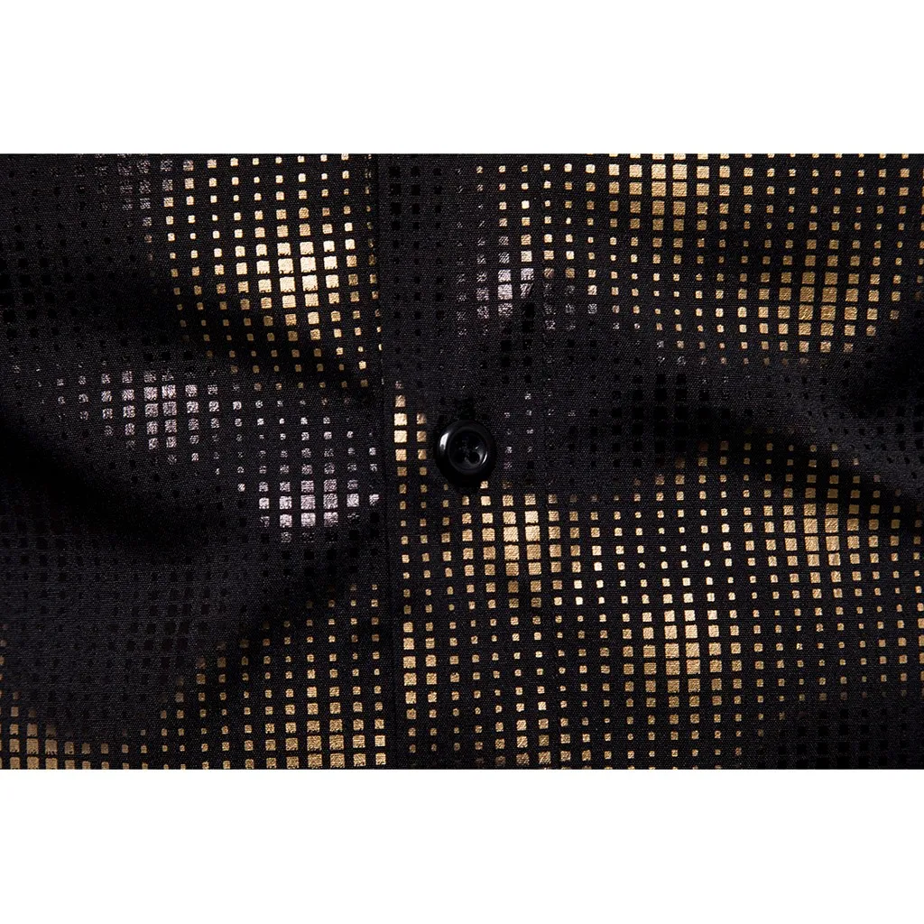 Men Ethnic Style Vintage Print Slim Long Sleeve Dress Shirt Blouse Tops Shirts camisa social masculina chemise homme hawaiian | Мужская