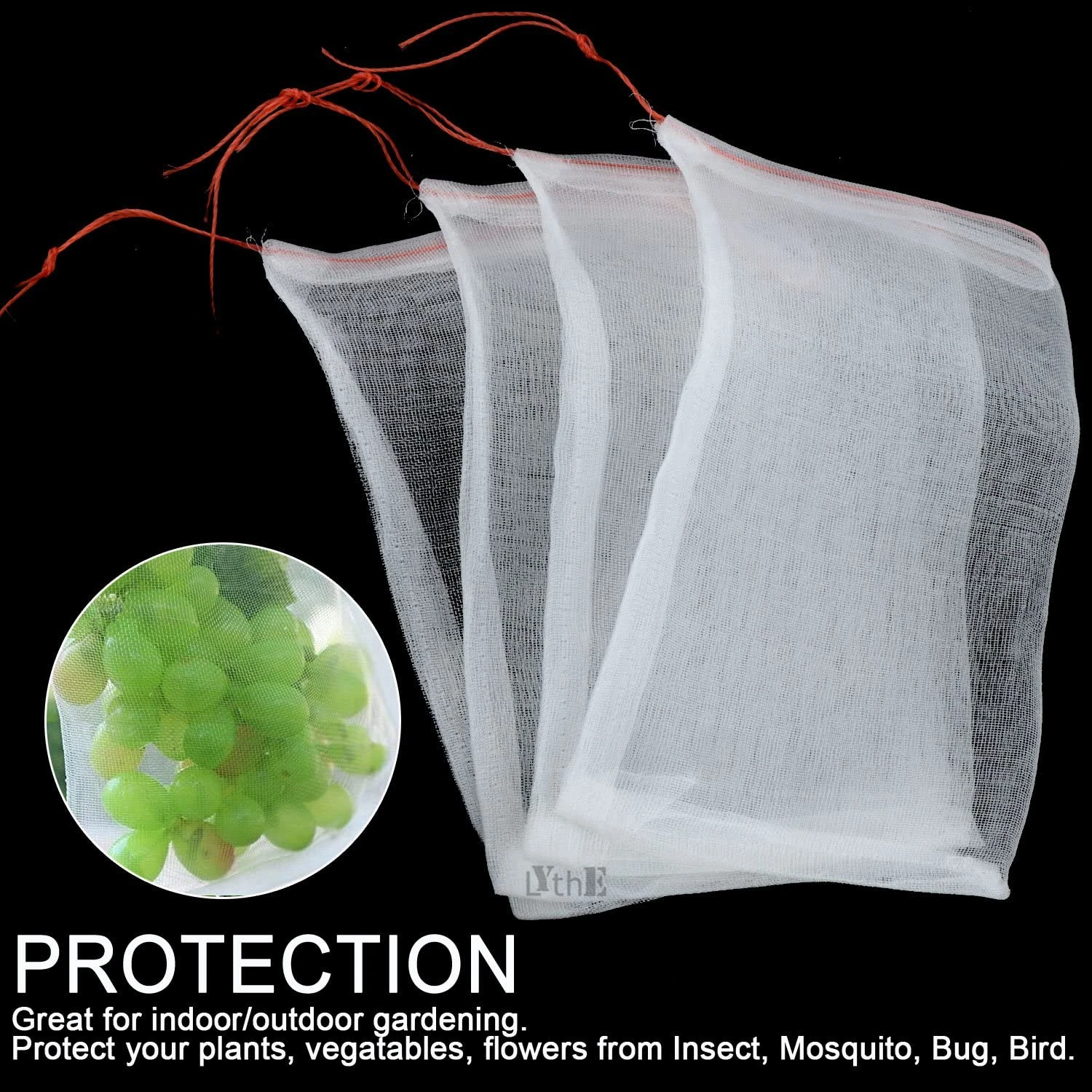 

50pcs Reusable Garden Plant Fruit Protection Bags for Grapes Trees Insects Mosquito Bug Plant Covers Bag Flower Mesh Netting Bag