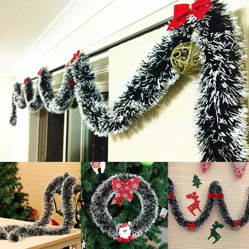 Рождественская подвеска Серебряная гирлянда металлические стримеры праздник