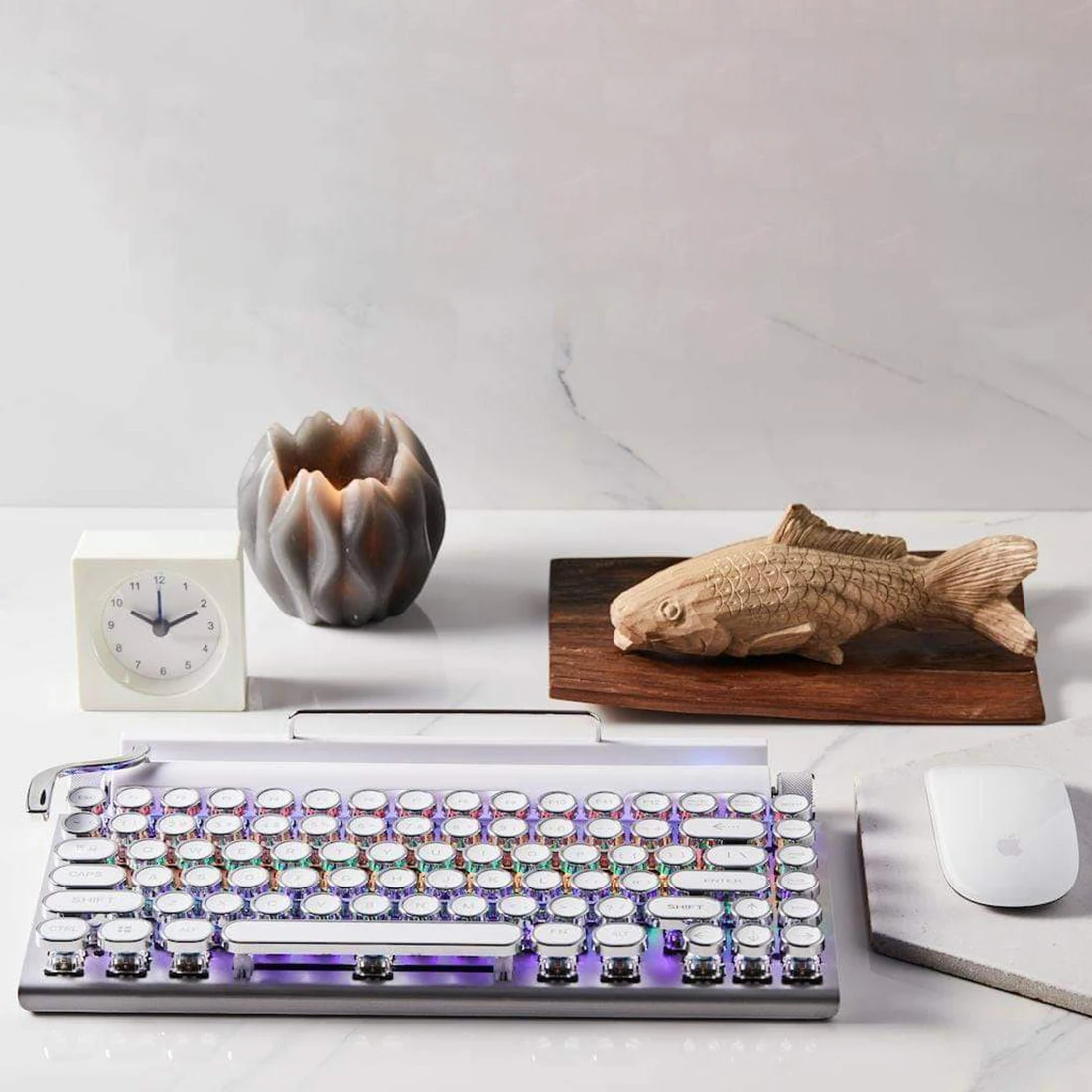 Классическая игровая клавиатура в стиле ретро с 84 клавишами Проводная