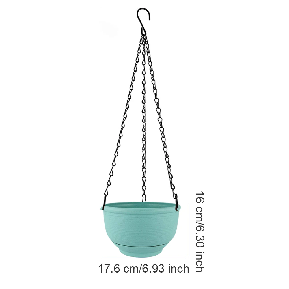 

Plastic Hanging Self Watering Garden Plant Hanger Flower Detachable Base Pots Holder Container Basket Balcony 2PCS Home Garden