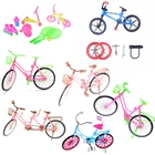 Высококачественный пластиковый велосипед, красивый съемный велосипед, Одноместный и Трехместный DIY аксессуары для кукольных игрушек