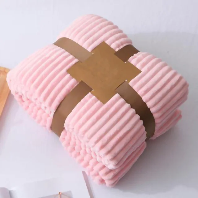 stripe pink 80X110cm 2 слоя толстый зимний пушистый подстежка на искусственном меху, Пижама для младенцев; 3D плед красивое Пышное детское одеяло коврик для домашних животных одеяло детское одеяло теплое детское Пеленальное Одеяло - Цвет: stripe pink 80X110cm