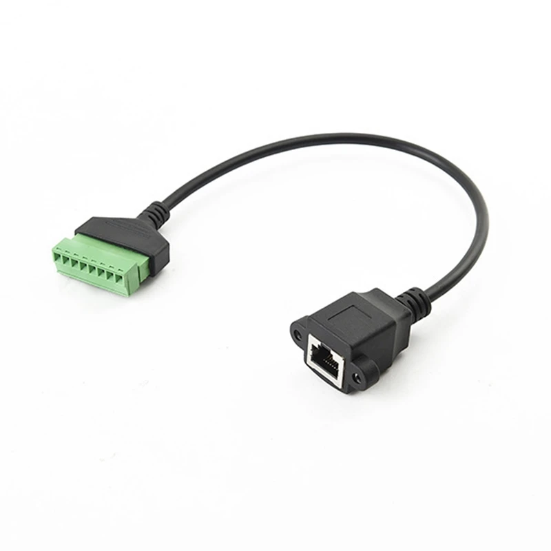Удлинительный кабель с гнездом RJ45 на 8 контактов болтов винтового типа для Cat5/6/7