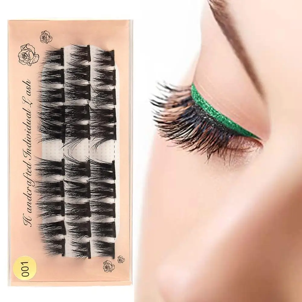 

Накладные ресницы, пушистые натуральные сегментированные ресницы, пучки, драматические ресницы для наращивания, мягкие 3D накладные ресниц...