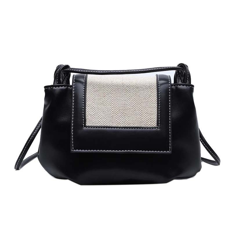 

Patchwork Designer Crossbody Bags for Women 2021 Casual Quality PU Leather Shoulder Bag Simple Female Purses and Handbags New