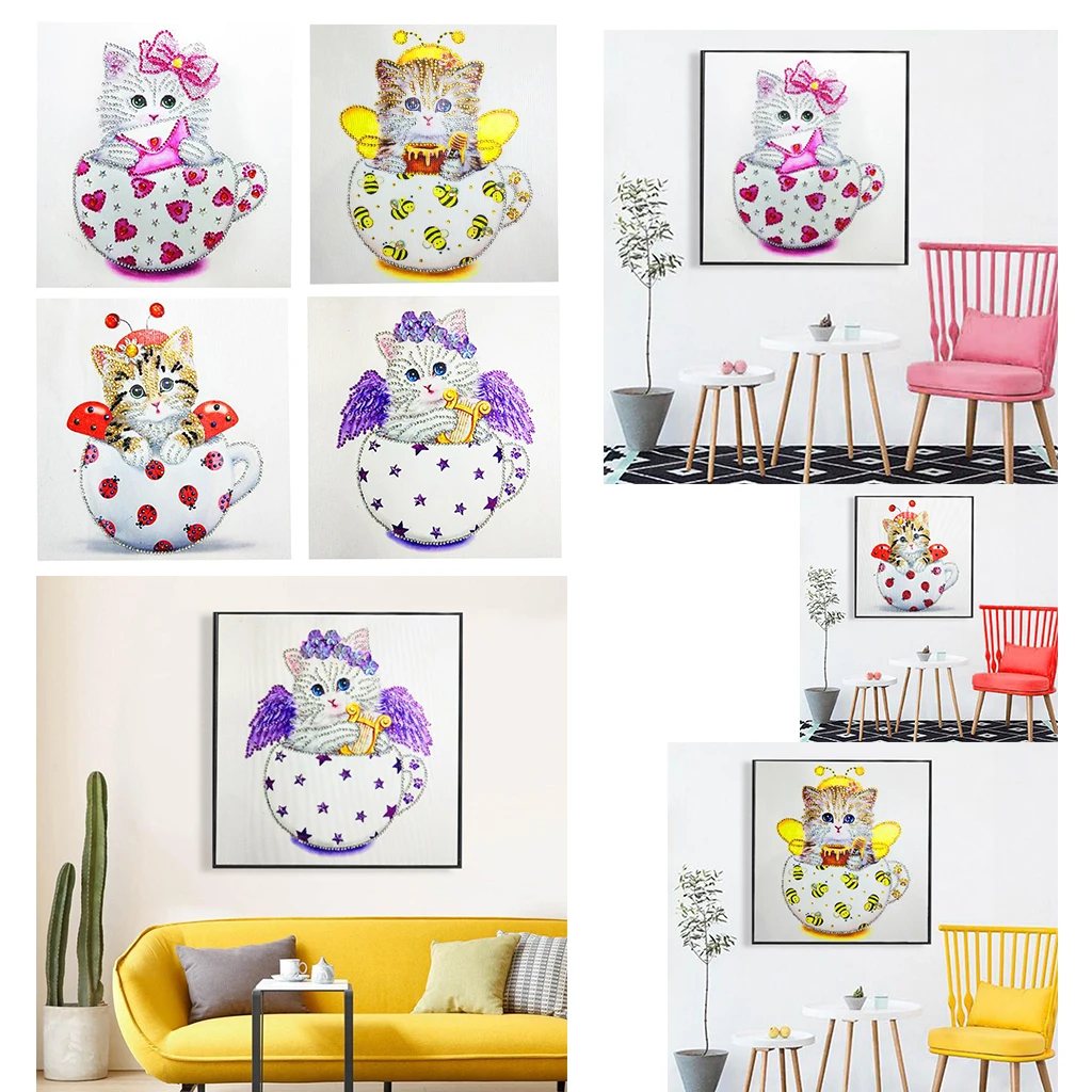 

Cute Cartoon Cat 5D DIY Diamond Painting for Adults Embroidery Needlework