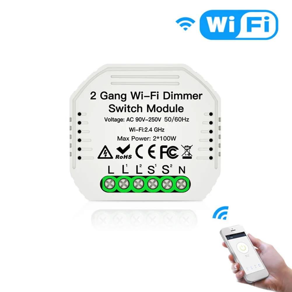 

1/2 Gang DIY Мини светодиодный Wi-Fi диммер модуль APP Дистанционное Управление 2 Way умный светильник переключатель Поддержка приложение Smart Life/Tuya