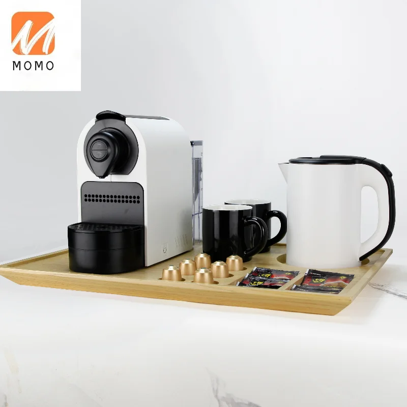 

Hotel coffee maker with electric kettle tray set/welcome tray for hotel supplies