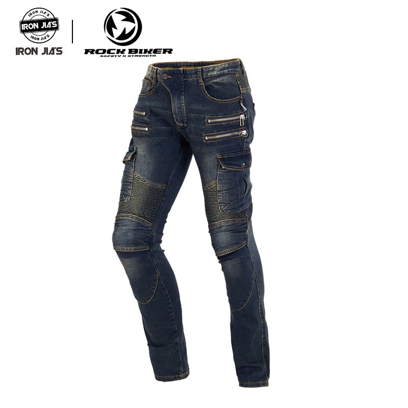Брюки мужские для мотогонок защитные джинсы мотокросса по колено езды