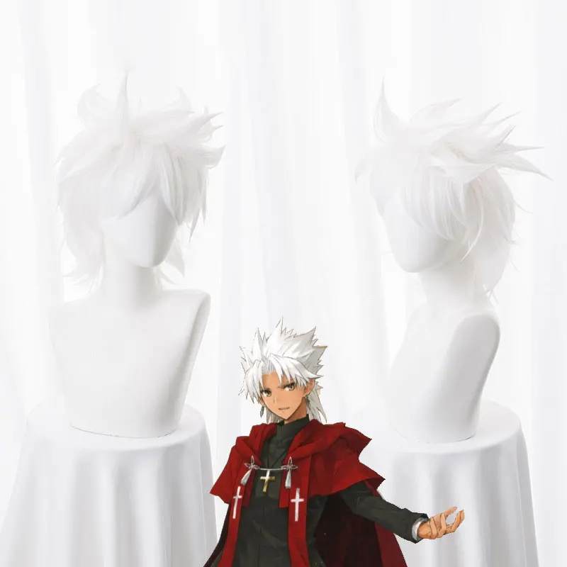 FGO Fate/Apocrypha Amakusa Shirou Tokisada Kotomine короткие белые пушистые Многослойные синтетические