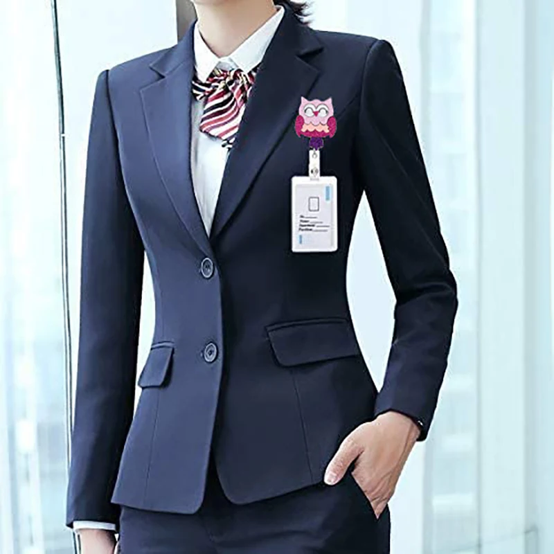 

1pc Owl Retractable Doctor Nurse Badge Reel Fashion ID Badge Holder With 360 Rotating Alligator Clip