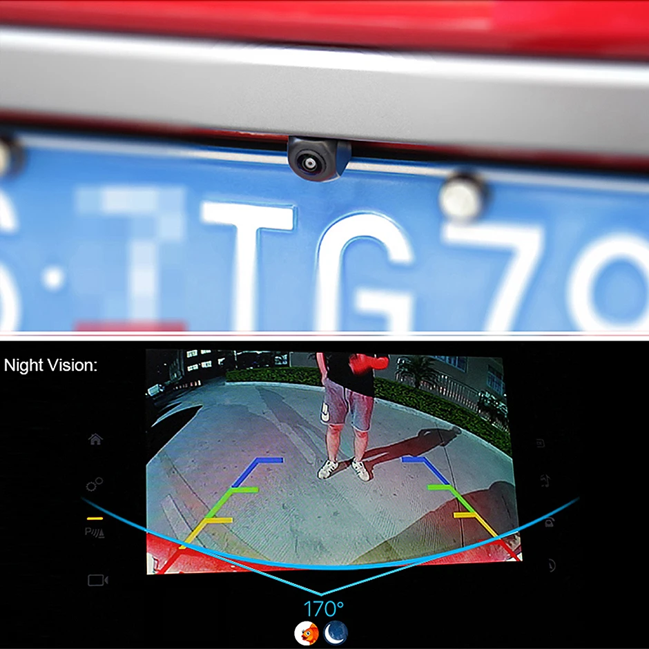 Автомобильный HD AHD 1080P объектив рыбий глаз Автомобильная камера заднего хода с