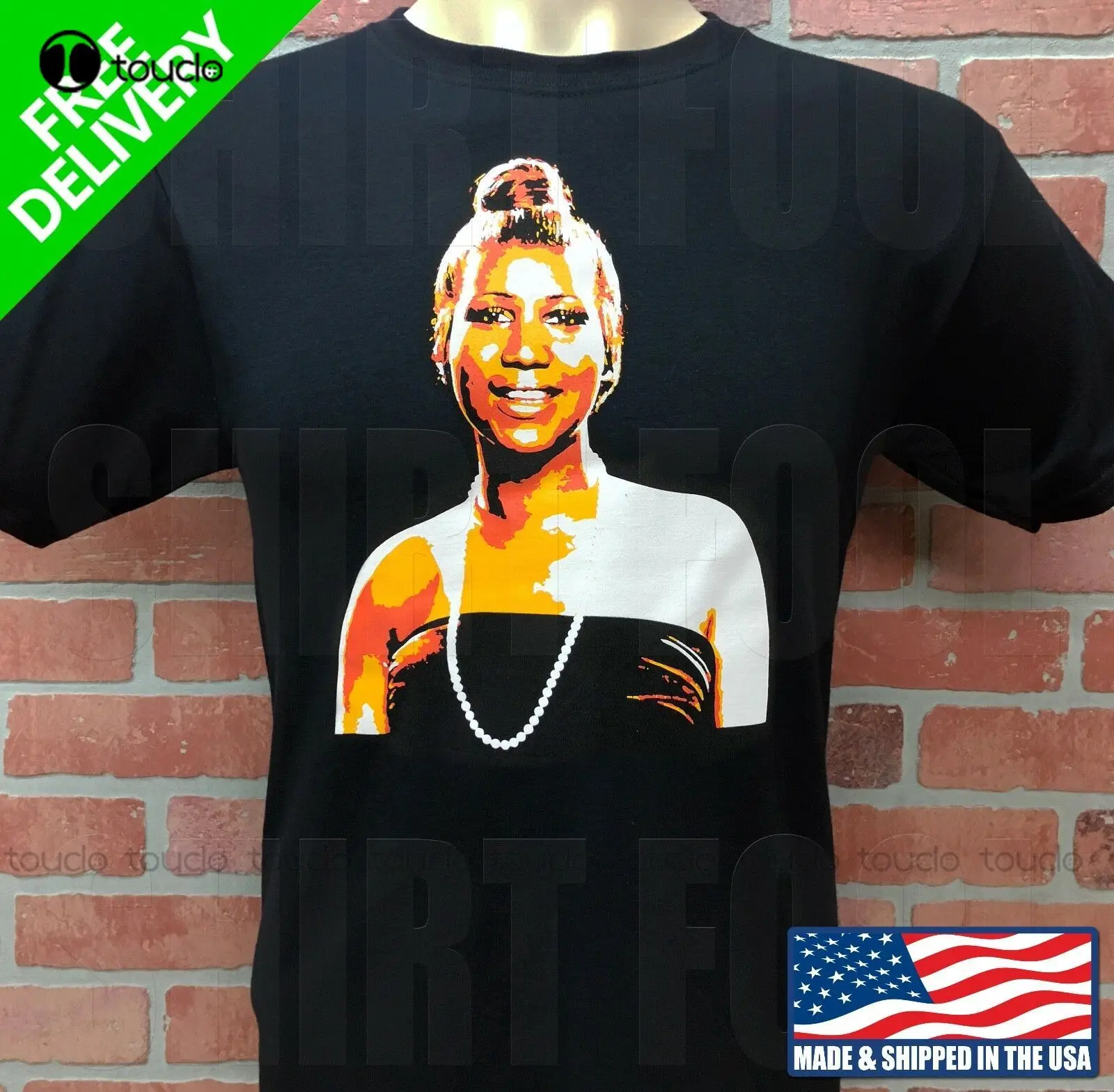 

Aretha Franklin Queen Of Soul Custom Design T-Shirt oversized shirts for women