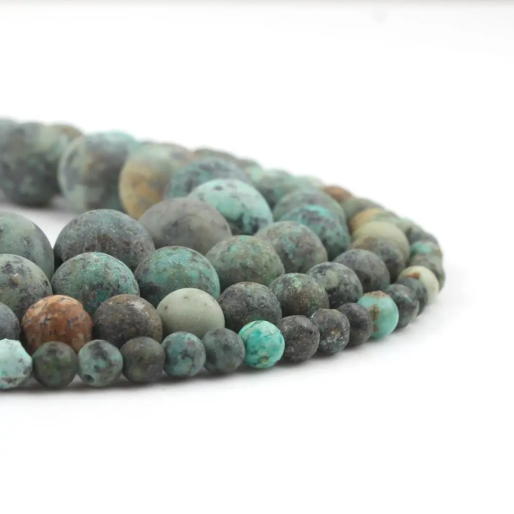 Круглые бусины Natrual для изготовления ювелирных изделий матовые из африканских